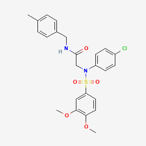 N~2~-(4-chlorophenyl)-N~2~-[(3,4-dimethoxyphenyl)sulfonyl]-N~1~-(4-methylbenzyl)glycinamide