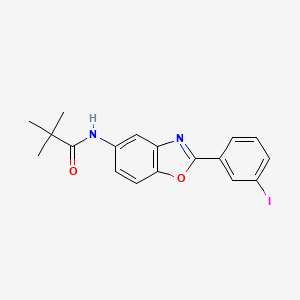 molecular formula C18H17IN2O2 B4220039 N-[2-(3-iodophenyl)-1,3-benzoxazol-5-yl]-2,2-dimethylpropanamide 