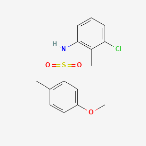 N-(3-chloro-2-methylphenyl)-5-methoxy-2,4-dimethylbenzenesulfonamide