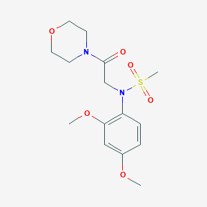 molecular formula C15H22N2O6S B422008 N-(2,4-Dimethoxy-phenyl)-N-(2-morpholin-4-yl-2-oxo-ethyl)-methanesulfonamide CAS No. 6199-72-0