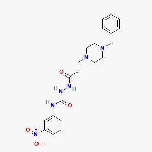 2-[3-(4-benzyl-1-piperazinyl)propanoyl]-N-(3-nitrophenyl)hydrazinecarboxamide