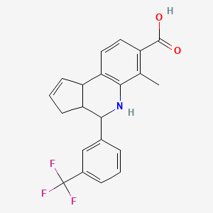 6-methyl-4-[3-(trifluoromethyl)phenyl]-3a,4,5,9b-tetrahydro-3H-cyclopenta[c]quinoline-7-carboxylic acid