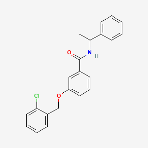 3-[(2-chlorobenzyl)oxy]-N-(1-phenylethyl)benzamide