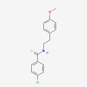 molecular formula C16H16ClNOS B4220126 4-chloro-N-[2-(4-methoxyphenyl)ethyl]benzenecarbothioamide 