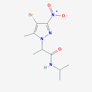 molecular formula C10H15BrN4O3 B4220149 2-(4-bromo-5-methyl-3-nitro-1H-pyrazol-1-yl)-N-isopropylpropanamide 