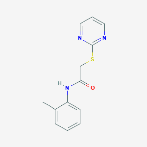 molecular formula C13H13N3OS B422015 N-(2-methylphenyl)-2-(2-pyrimidinylsulfanyl)acetamide 