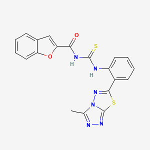 N-({[2-(3-methyl[1,2,4]triazolo[3,4-b][1,3,4]thiadiazol-6-yl)phenyl]amino}carbonothioyl)-1-benzofuran-2-carboxamide