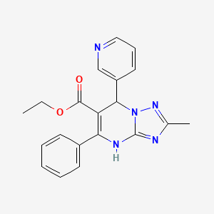 Ethyl 2-methyl-5-phenyl-7-(3-pyridyl)-4,7-dihydro[1,2,4]triazolo[1,5-a]pyrimidine-6-carboxylate