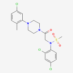 N-{2-[4-(5-chloro-2-methylphenyl)-1-piperazinyl]-2-oxoethyl}-N-(2,4-dichlorophenyl)methanesulfonamide