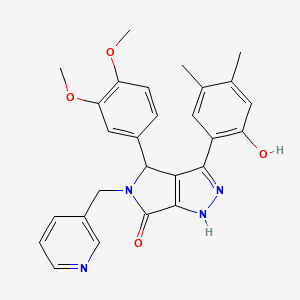 4-(3,4-dimethoxyphenyl)-3-(2-hydroxy-4,5-dimethylphenyl)-5-(pyridin-3-ylmethyl)-4,5-dihydropyrrolo[3,4-c]pyrazol-6(2H)-one