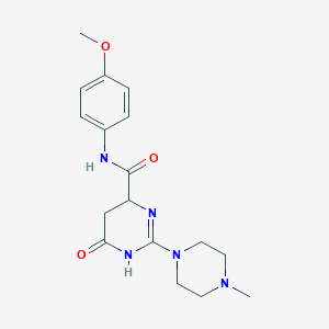 N-(4-methoxyphenyl)-2-(4-methylpiperazin-1-yl)-6-oxo-3,4,5,6-tetrahydropyrimidine-4-carboxamide