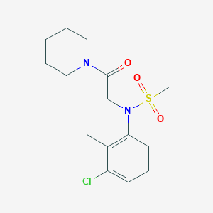 N-(3-chloro-2-methylphenyl)-N-(2-oxo-2-piperidin-1-ylethyl)methanesulfonamide