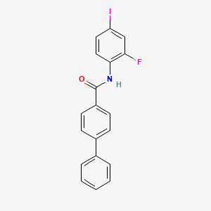 molecular formula C19H13FINO B4220192 N-(2-fluoro-4-iodophenyl)-4-biphenylcarboxamide 