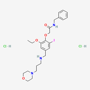 molecular formula C25H36Cl2IN3O4 B4220198 N-benzyl-2-[2-ethoxy-6-iodo-4-[(3-morpholin-4-ylpropylamino)methyl]phenoxy]acetamide;dihydrochloride 