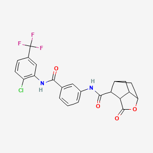 N-(3-{[2-chloro-5-(trifluoromethyl)phenyl]carbamoyl}phenyl)-2-oxohexahydro-2H-3,5-methanocyclopenta[b]furan-7-carboxamide