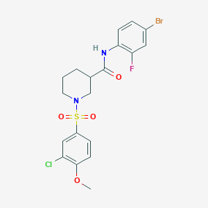 N-(4-bromo-2-fluorophenyl)-1-[(3-chloro-4-methoxyphenyl)sulfonyl]-3-piperidinecarboxamide