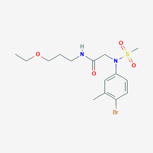 N~2~-(4-bromo-3-methylphenyl)-N~1~-(3-ethoxypropyl)-N~2~-(methylsulfonyl)glycinamide