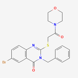 3-benzyl-6-bromo-2-{[2-(4-morpholinyl)-2-oxoethyl]thio}-4(3H)-quinazolinone