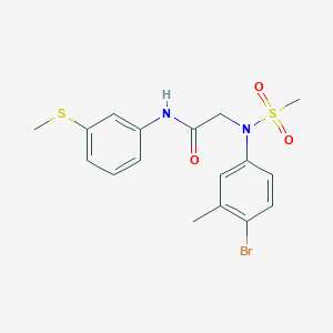 N~2~-(4-bromo-3-methylphenyl)-N~2~-(methylsulfonyl)-N~1~-[3-(methylthio)phenyl]glycinamide