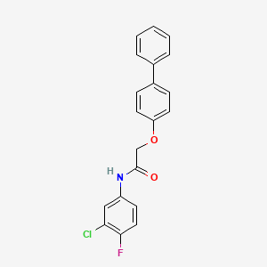 2-{[1,1'-BIPHENYL]-4-YLOXY}-N-(3-CHLORO-4-FLUOROPHENYL)ACETAMIDE