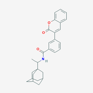 molecular formula C28H29NO3 B4220310 3-(2-oxo-2H-chromen-3-yl)-N-[1-(tricyclo[3.3.1.1~3,7~]dec-1-yl)ethyl]benzamide 