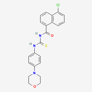 5-chloro-N-({[4-(4-morpholinyl)phenyl]amino}carbonothioyl)-1-naphthamide