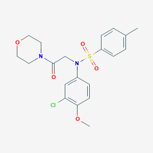 molecular formula C20H23ClN2O5S B422033 N-(3-chloro-4-methoxyphenyl)-4-methyl-N-[2-(4-morpholinyl)-2-oxoethyl]benzenesulfonamide 
