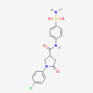 1-(4-chlorophenyl)-N-[4-(methylsulfamoyl)phenyl]-5-oxopyrrolidine-3-carboxamide