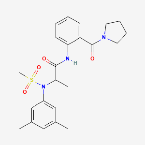 N~2~-(3,5-dimethylphenyl)-N~2~-(methylsulfonyl)-N~1~-[2-(1-pyrrolidinylcarbonyl)phenyl]alaninamide