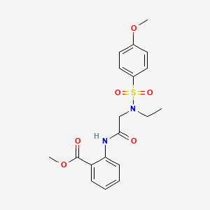 molecular formula C19H22N2O6S B4220348 methyl 2-({N-ethyl-N-[(4-methoxyphenyl)sulfonyl]glycyl}amino)benzoate 