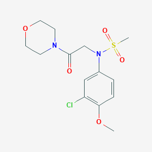 molecular formula C14H19ClN2O5S B422035 N-(3-chloro-4-methoxyphenyl)-N-[2-(4-morpholinyl)-2-oxoethyl]methanesulfonamide 