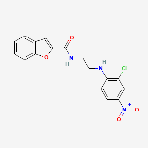 molecular formula C17H14ClN3O4 B4220354 N-{2-[(2-chloro-4-nitrophenyl)amino]ethyl}-1-benzofuran-2-carboxamide 