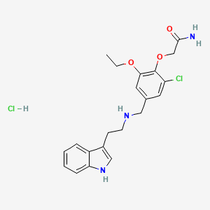 molecular formula C21H25Cl2N3O3 B4220368 2-[2-chloro-6-ethoxy-4-({[2-(1H-indol-3-yl)ethyl]amino}methyl)phenoxy]acetamide hydrochloride 