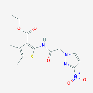 ethyl 4,5-dimethyl-2-{[(3-nitro-1H-pyrazol-1-yl)acetyl]amino}-3-thiophenecarboxylate