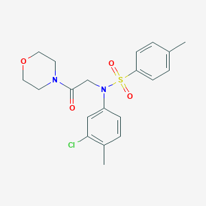 molecular formula C20H23ClN2O4S B422038 N-(3-chloro-4-methylphenyl)-4-methyl-N-(2-morpholin-4-yl-2-oxoethyl)benzenesulfonamide 