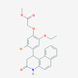 methyl [5-bromo-2-ethoxy-4-(3-oxo-1,2,3,4-tetrahydrobenzo[f]quinolin-1-yl)phenoxy]acetate