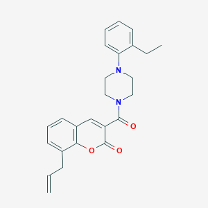 8-allyl-3-{[4-(2-ethylphenyl)-1-piperazinyl]carbonyl}-2H-chromen-2-one