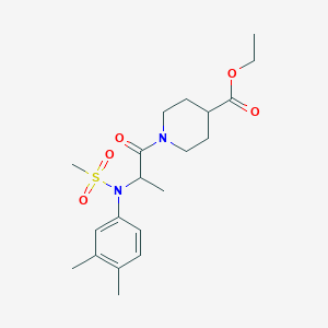 ethyl 1-[N-(3,4-dimethylphenyl)-N-(methylsulfonyl)alanyl]-4-piperidinecarboxylate