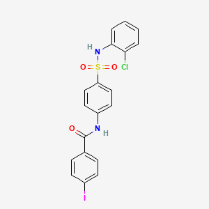 molecular formula C19H14ClIN2O3S B4220409 N-[4-[(2-chlorophenyl)sulfamoyl]phenyl]-4-iodobenzamide 