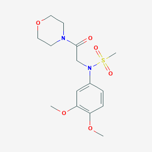 molecular formula C15H22N2O6S B422041 N-(3,4-Dimethoxy-phenyl)-N-(2-morpholin-4-yl-2-oxo-ethyl)-methanesulfonamide 