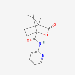 molecular formula C16H20N2O3 B4220412 4,7,7-trimethyl-N-(3-methyl-2-pyridinyl)-3-oxo-2-oxabicyclo[2.2.1]heptane-1-carboxamide 