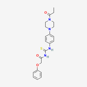 2-phenoxy-N-{[4-(4-propanoylpiperazin-1-yl)phenyl]carbamothioyl}acetamide