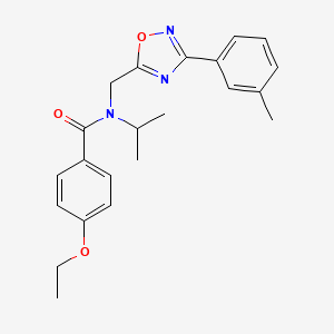 molecular formula C22H25N3O3 B4220434 4-ethoxy-N-{[3-(3-methylphenyl)-1,2,4-oxadiazol-5-yl]methyl}-N-(propan-2-yl)benzamide 