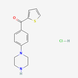 molecular formula C15H17ClN2OS B4220462 (4-Piperazin-1-ylphenyl)-thiophen-2-ylmethanone;hydrochloride 