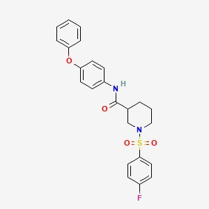 molecular formula C24H23FN2O4S B4220467 1-(4-fluorophenyl)sulfonyl-N-(4-phenoxyphenyl)piperidine-3-carboxamide 