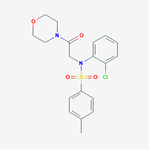molecular formula C19H21ClN2O4S B422047 N-(2-chlorophenyl)-4-methyl-N-[2-(4-morpholinyl)-2-oxoethyl]benzenesulfonamide 