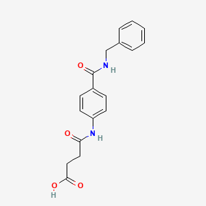 molecular formula C18H18N2O4 B4220473 4-[4-(Benzylcarbamoyl)anilino]-4-oxobutanoic acid 