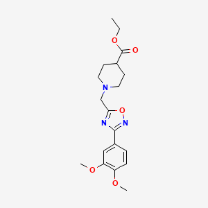 ethyl 1-{[3-(3,4-dimethoxyphenyl)-1,2,4-oxadiazol-5-yl]methyl}piperidine-4-carboxylate