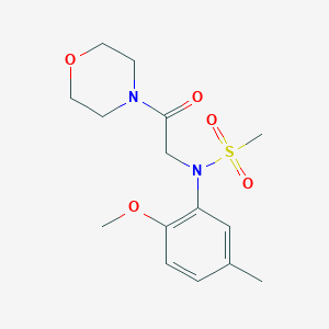 molecular formula C15H22N2O5S B422052 N-(2-methoxy-5-methylphenyl)-N-[2-(4-morpholinyl)-2-oxoethyl]methanesulfonamide 