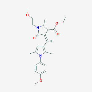 molecular formula C25H30N2O5 B422054 ethyl (4Z)-1-(2-methoxyethyl)-4-{[1-(4-methoxyphenyl)-2,5-dimethyl-1H-pyrrol-3-yl]methylidene}-2-methyl-5-oxo-4,5-dihydro-1H-pyrrole-3-carboxylate 
